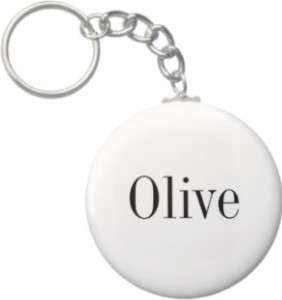 25 Inch Olive Name Keychain (Style 1)  