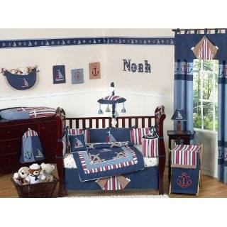 Nautical Nights Boys Sailboat Baby Bedding 9pc Crib Set by JoJo 