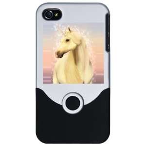   iPhone 4 or 4S Slider Case Silver Real Unicorn Magic: Everything Else