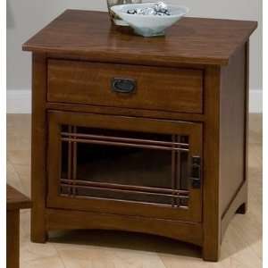  Jofran Mission Hill Oak 24 Inch Square End Table: Home 