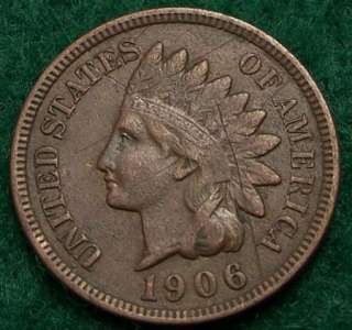 1906 Indian Head Cent   Very Good Plus   VG+ #2768  