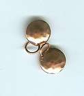 10 Solid Copper Hammered Domed Coin Charms Findings 29360