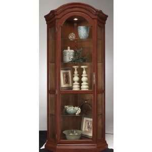  ColorTime Panorama Corner Display Cabinet in Chili Pepper 