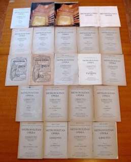LOT Of 19 Metropolitan Opera Librettos + BONUSES  