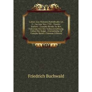   ¤ttelse Af Compte Rendu (German Edition) Friedrich Buchwald Books