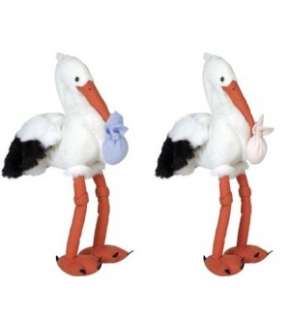 Cuddlekins 16 Plush Stork Assortment Case Of 10 *New*  