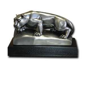  Penn State : Lion Statue  Silver Metal on Wood Base: Home 