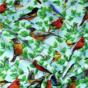 FabriQuilt Cotton Fabric Humming Birds, Robins Etc FQs  