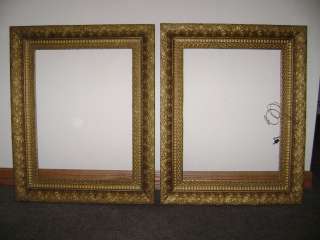   of Gold Gesso Plaster Antique Large Picture Frames 26 x 21  