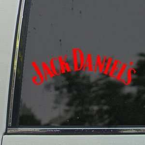 Jack Daniels Red Decal Vintage Car Truck Window Red Sticker