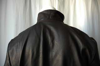 NICE COLLECTIVE Mens Black Lambskin Leather Jacket XXL  