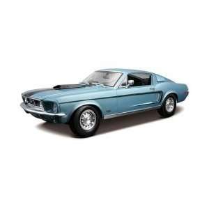   Scale Aqua 1968 1/2 Ford Mustang GT Cobra Jet Fastback: Toys & Games