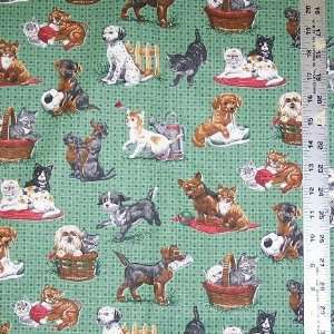    44 Wide Fabric Dogs & Cats Fabric By the Yard: Everything Else