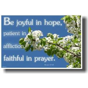   , Faithful in Prayer   Romans 1212   Bible Poster