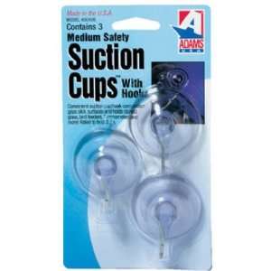  ADAMS MFG CO 3 Pack Medium Suction Cups With Hooks Blister 