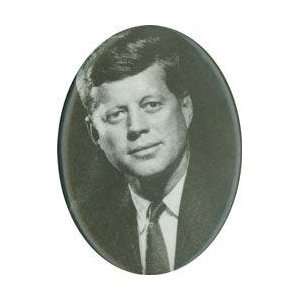 Pocket mirror memorializing President John F. Kennedy, c. 1963. Cello.