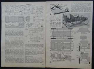 1909 Stanley Steamer Scale Model How To build PLANS  