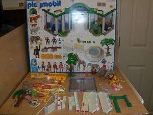 Playmobil Park Zoo #3240 Animals People Cash Register Rings Structures 