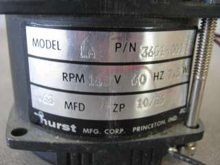 Hurst Electric Motor Model LA P/N: 3601 001  