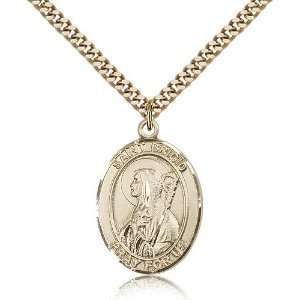 Gold Filled St. Saint Brigid Irish Ireland of Ireland Medal Pendant 1 