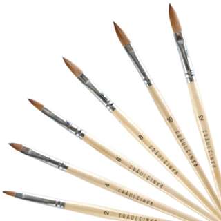   nail sable brush pen set 6pcs professional acrylic wooden handle nail