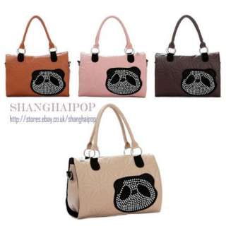 Women Panda Handbag Shoulder Bag Faux Leather Messenger Purse Cute 