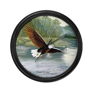  American Bald Eagle Flight Art Wall Clock by  
