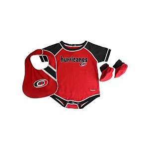  Reebok Carolina Hurricanes Infant Creeper, Bib and Bootie 