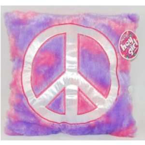  Cotton Candy Decorative Peace Sign Super Soft Bedroom Accent Pillow 