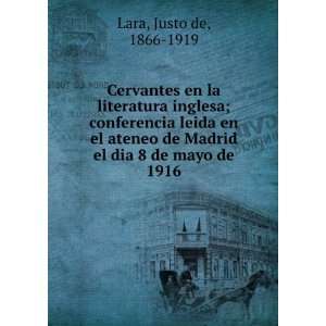  Cervantes en la literatura inglesa; conferencia leida en 