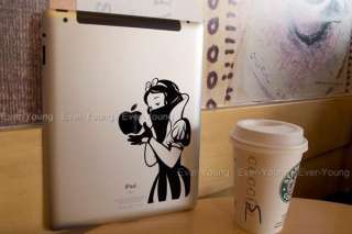 Snow white Apple iPad 2 stickers vinyl Decal art humor Skins laptop 
