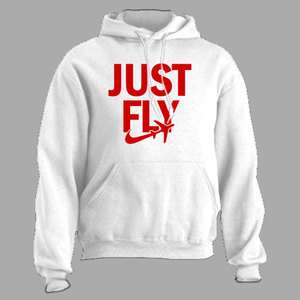 JUST FLY ~ HOODIE hooded sweatshirt wiz khalifa hip hop rap taylor 