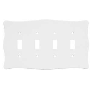   kitchen cabinet hardware   nylon quadruple toggle in white Home