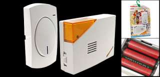   Orange Battery Powered Wireless Cordless Doorbell Door Chime  
