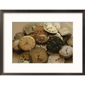 Still Life of Old Watch Faces National Geographic Collection Framed 