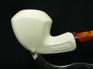 PEARL Tobaco Smoking Meerschaum Pipe Pfeife GIFT CASE+STAND+POUCH 