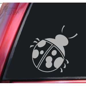  Lady Bug Vinyl Decal Sticker   Grey Automotive