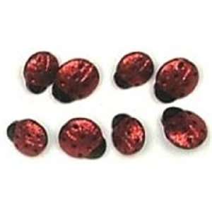  Jesse James Embellishments Button Glitter Ladybugs (6 Pack 