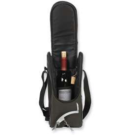 Expresso Faux Leather Single Wine Carrier Bar Accessory  