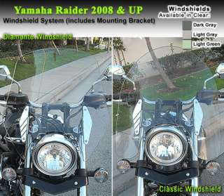Yamaha Raider 17 2008 UP Clear Windshield Screen  