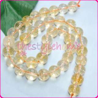 15.5 Natural Citrine Round Gemstone Loose Beads 10mm  