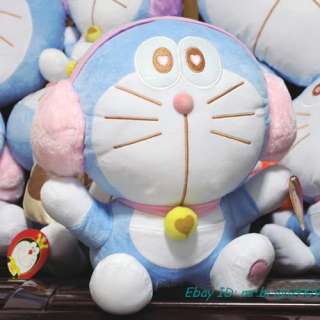 Authentic Plush Cute Doraemon Wearing headphone Doll Toy 10H  