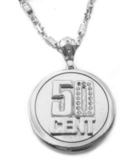 Iced 50 Cent G Unit Spinner Pendant w Free Chain  