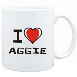  Mug White I love Aggie  Female Names: Sports & Outdoors