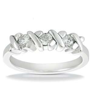   Round Cut Diamond Wedding Band in14kt in size 4 AGK Diamonds Jewelry