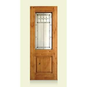  Exterior Door: Knotty Alder Decorative Half Lite: Home 