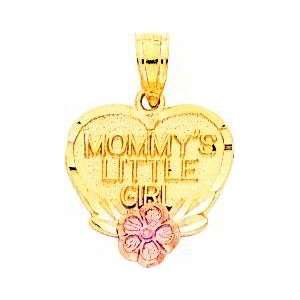  14K Gold Two Tone Mommys Little Girl Charm: Jewelry