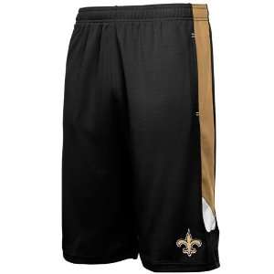 New Orleans Saints Youth Kick Off Mesh Shorts   Black  