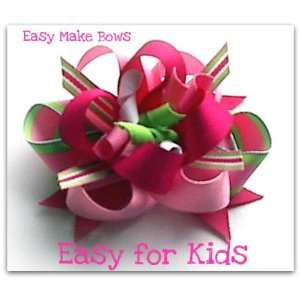 to Make Hair Bows,single Kit with Ribbon,instructions for Ages 7 & Up 