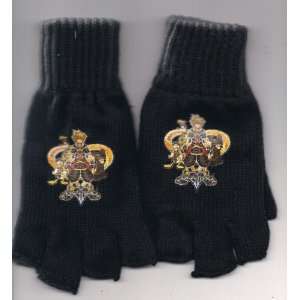 KINGDOM HEARTS Fingerless Black Gloves Adult Size